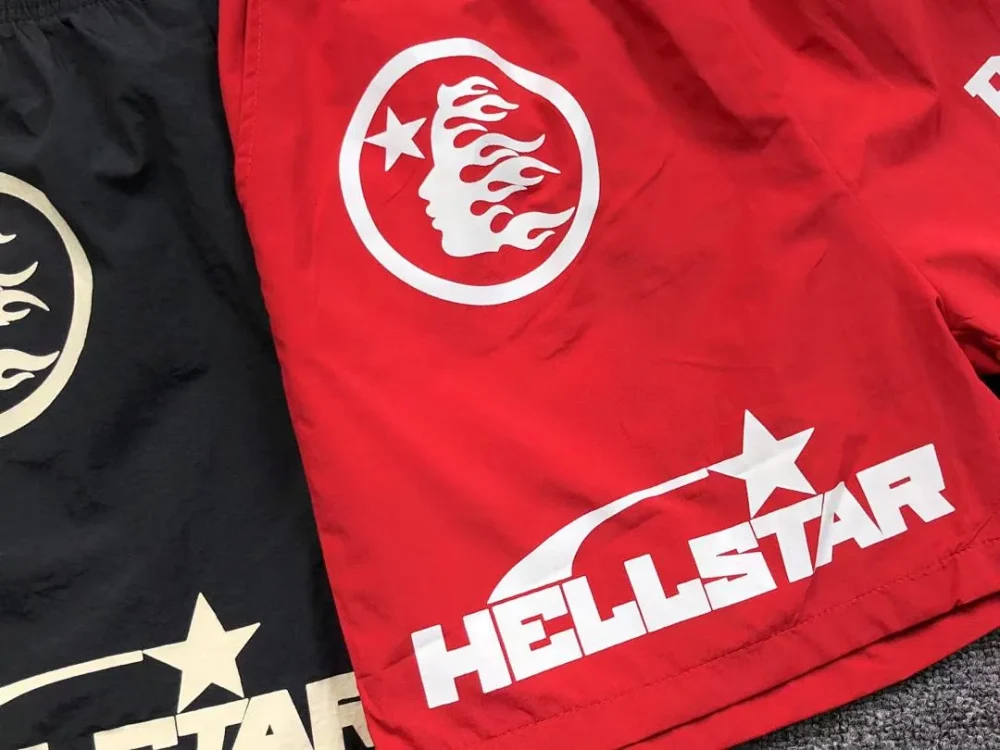 HELLSTAR Red Path to Paradise Shorts - fabric detail