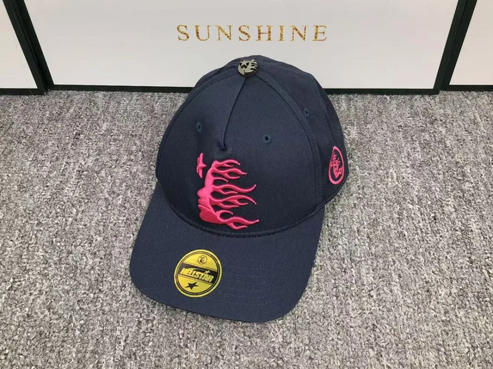 HELLSTAR Navy 3-color Caps Hat - full look