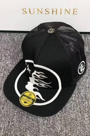 HELLSTAR Black Flame Face Trucker Cap