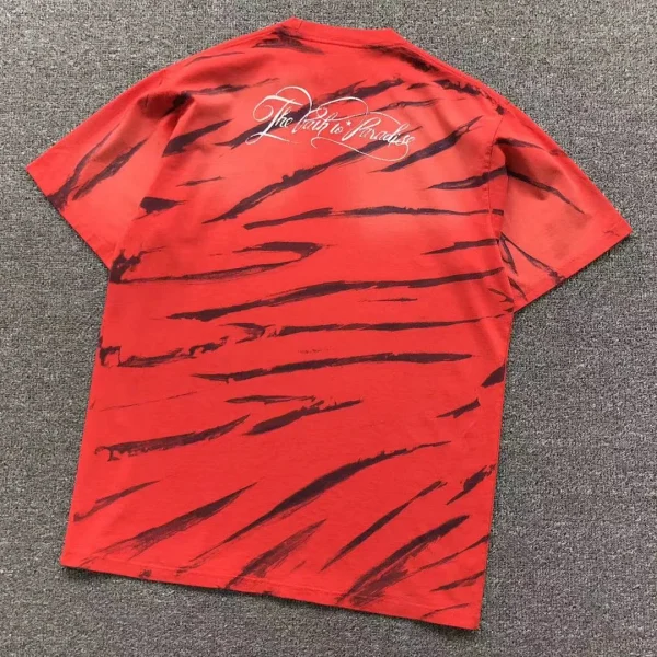 HELLSTAR Red Claw Marks Print T-Shirt - front view