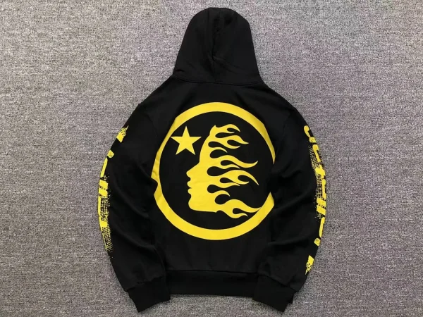 HELLSTAR Black Yellow Logo Hoodie Set - alternate angle