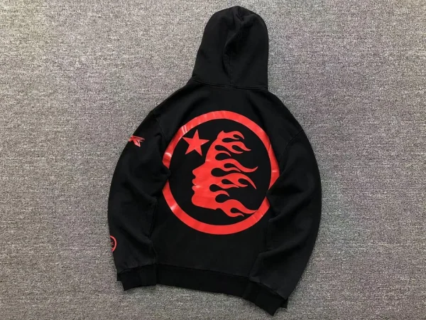 HELLSTAR Black Red Circle Hoodie Set - size reference