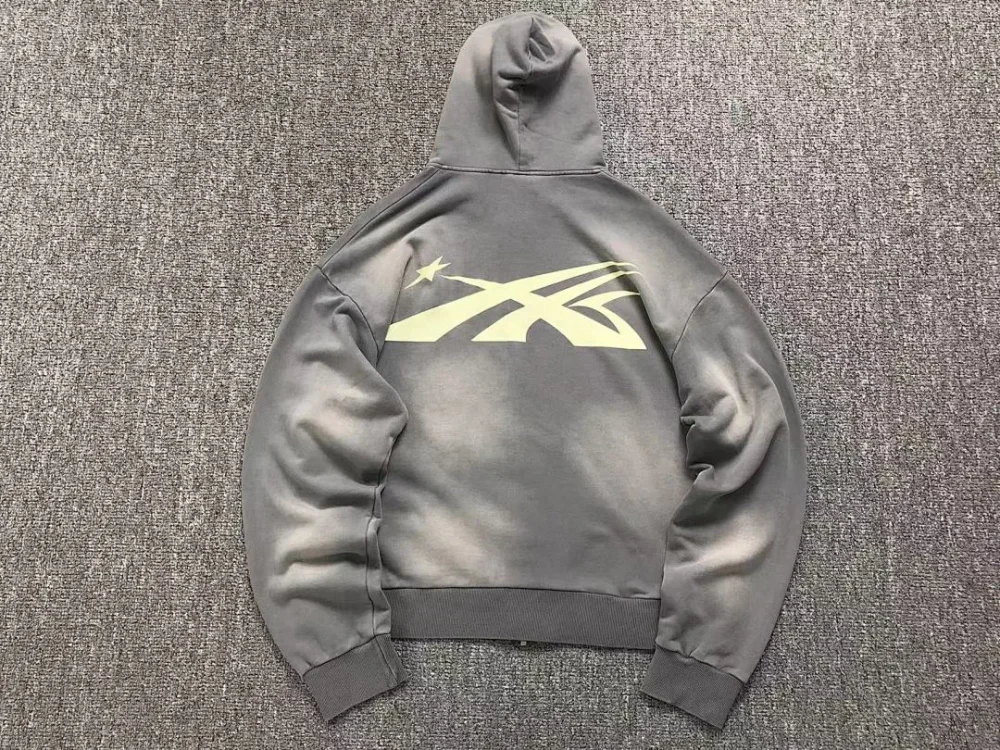 HELLSTAR Grey Cropped Hoodie & Pants Set - alternate angle