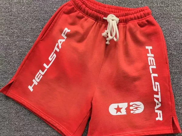 HELLSTAR Red Hellstar White Letters Shorts - size reference