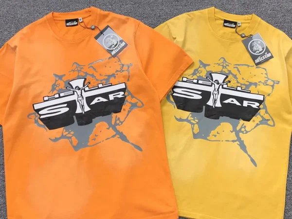 HELLSTAR Orange Black Path T-Shirt - full look