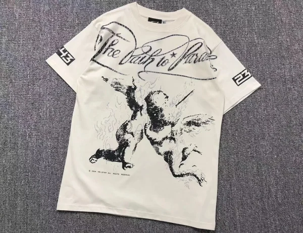HELLSTAR Cream Cherub the Path to Paris T-Shirt - alternate angle