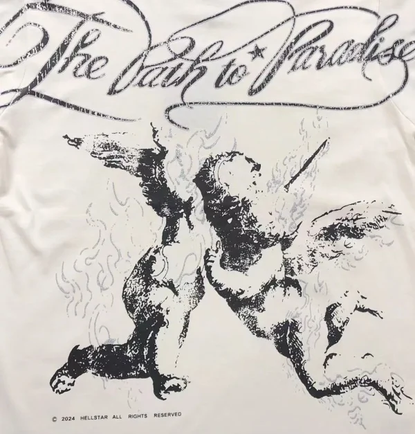 HELLSTAR Cream Cherub the Path to Paris T-Shirt - styled shot