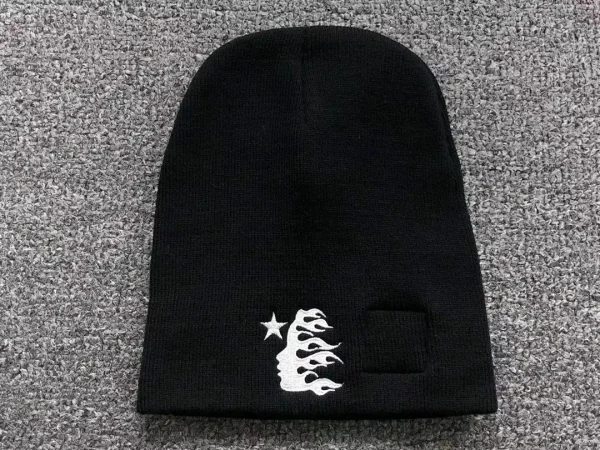HELLSTAR Black White Skull Beanies Hat - second colorway