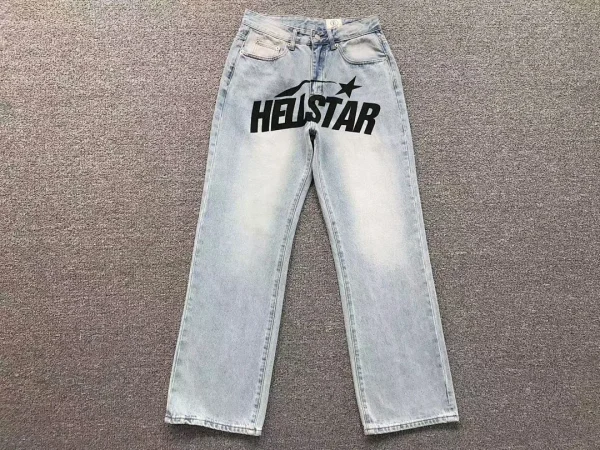 HELLSTAR Light Blue Hellstar Print Jeans - close-up detail