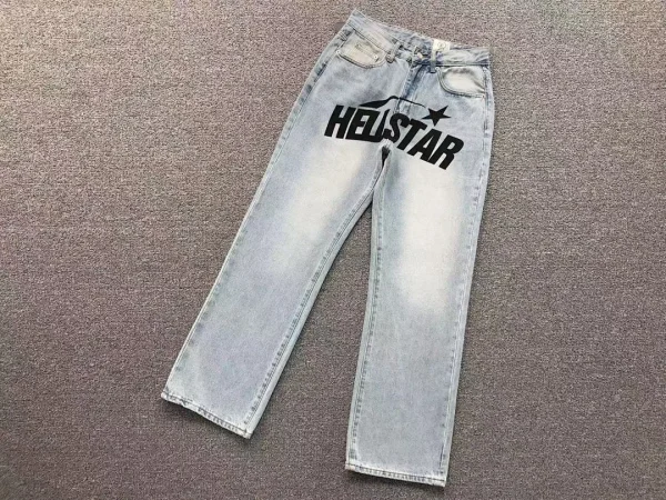 HELLSTAR Light Blue Hellstar Print Jeans - alternate angle