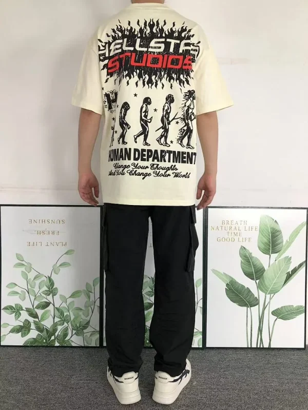 HELLSTAR White Skull Path to Paradise T-Shirt - full look