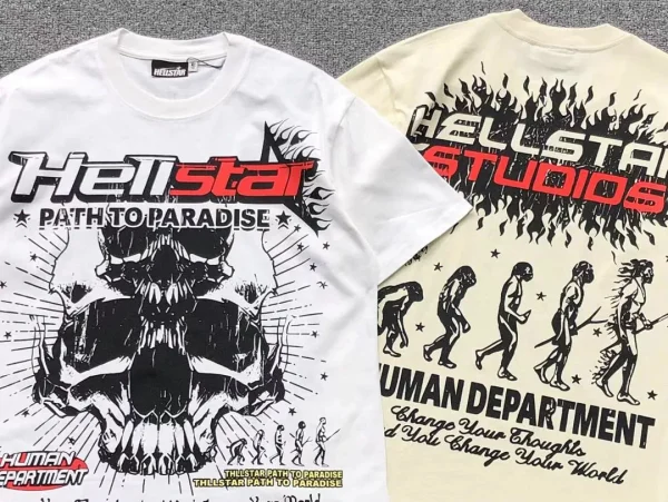 HELLSTAR White Skull Path to Paradise T-Shirt - size reference
