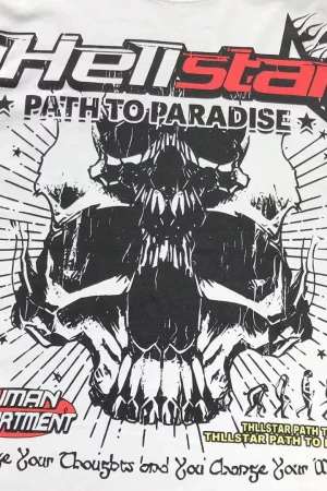 HELLSTAR White Skull Path to Paradise T-Shirt