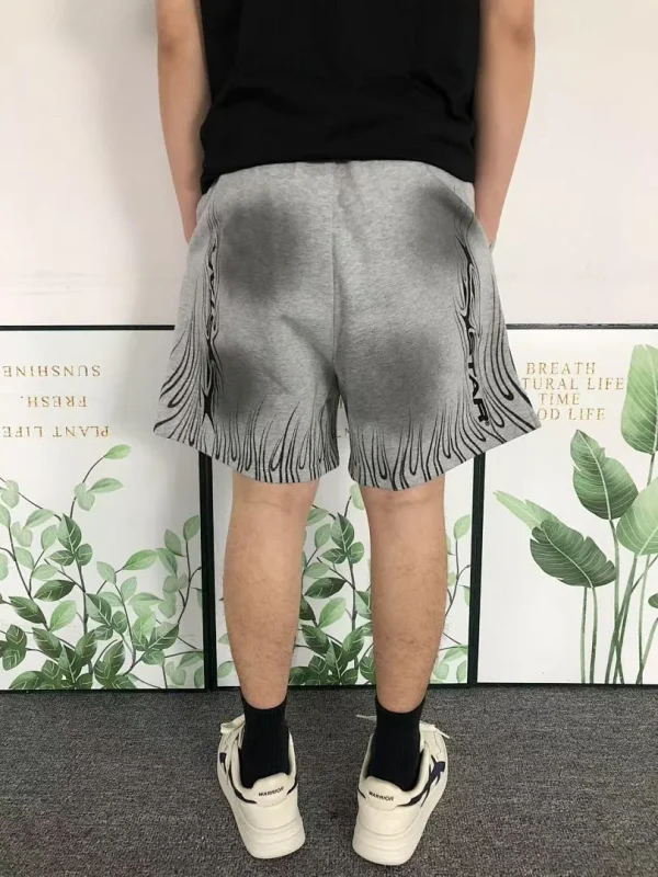 HELLSTAR Grey Black Star Shorts - full look