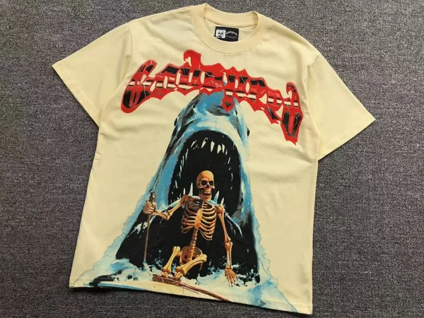 GODSPEED Cream Shark Jaw Sun Logo T-Shirt - alternate angle