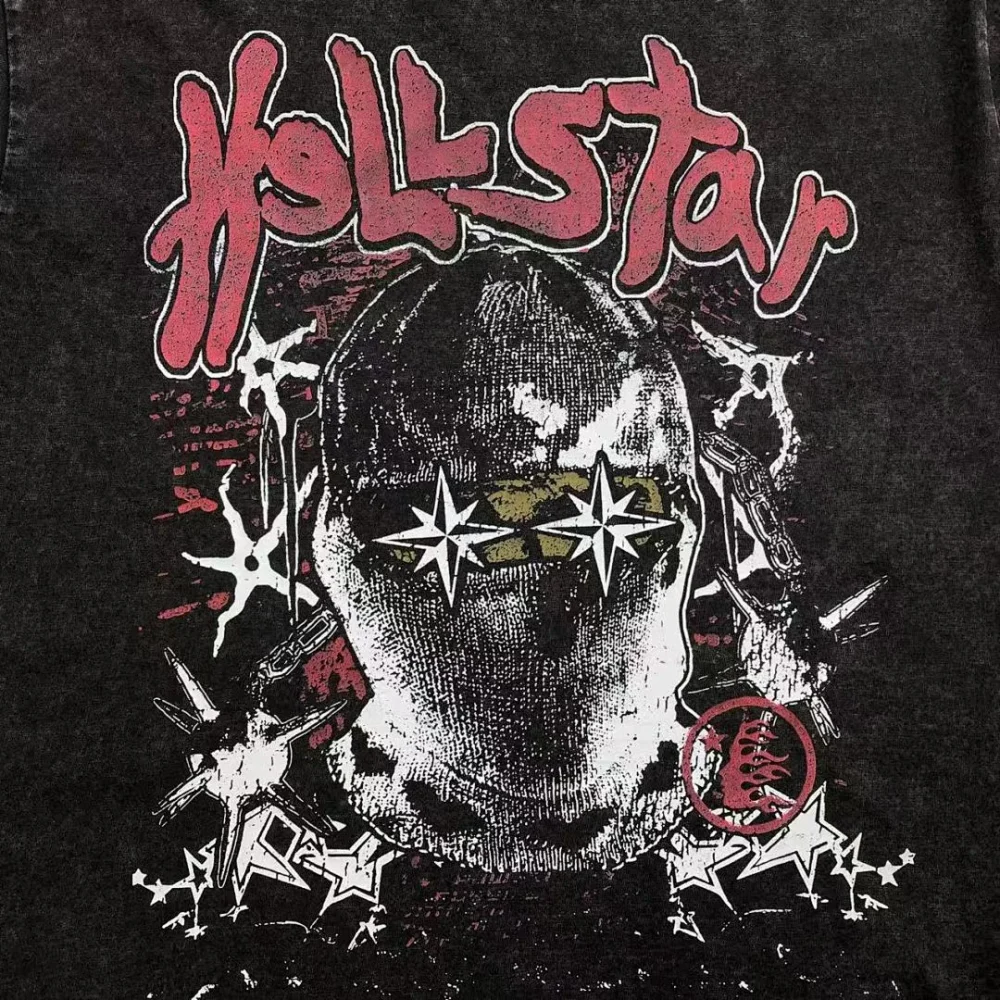HELLSTAR Black Washed Skull Roses T-Shirt - size reference