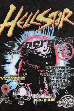 HELLSTAR Black Sangria 2024 Metal Letters T-Shirt