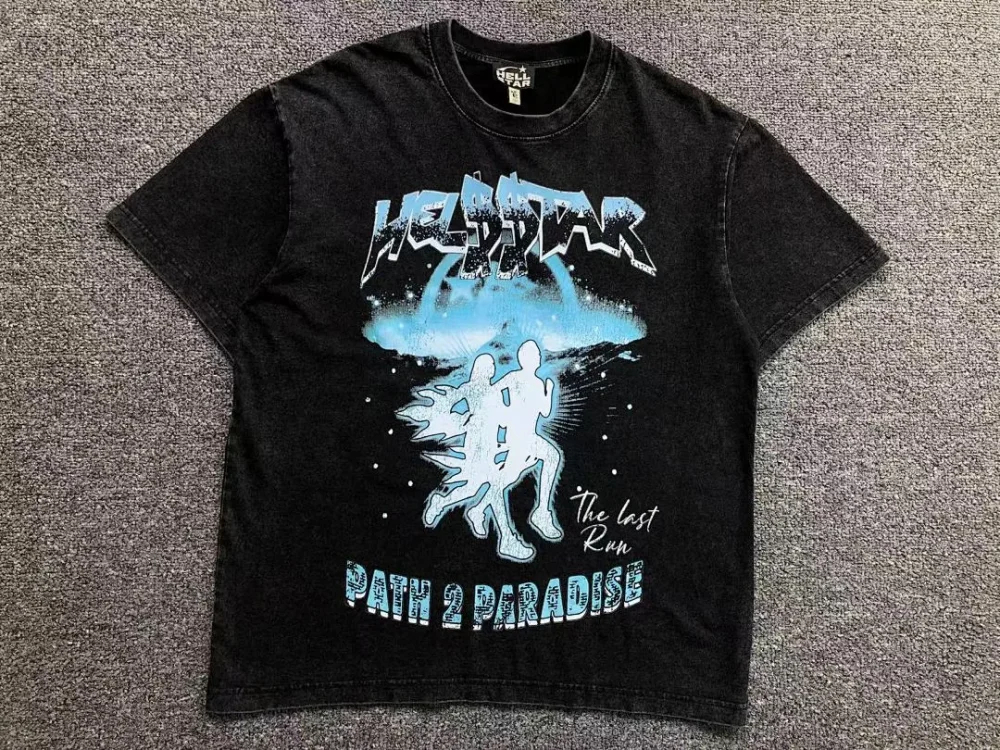 HELLSTAR Black Ghost Couple the Last Race T-Shirt - alternate angle