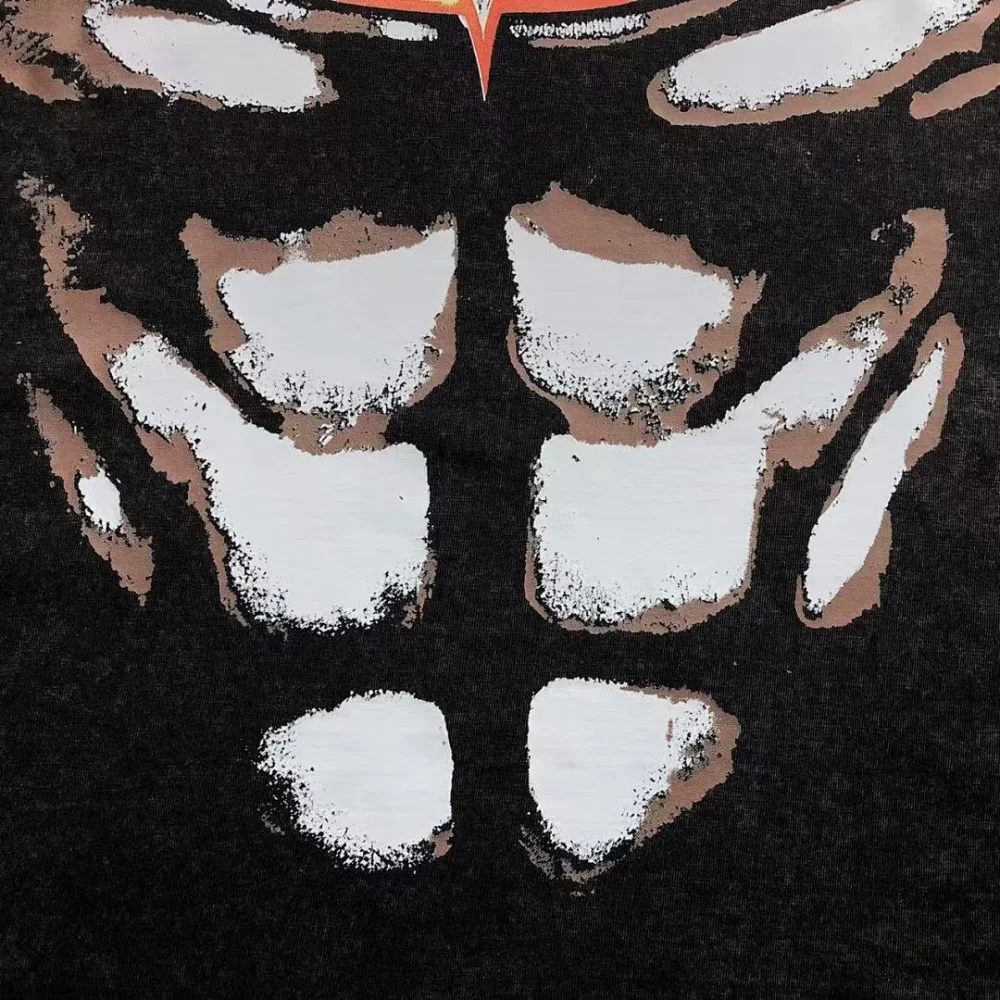 HELLSTAR Black White Tribal Mask Print T-Shirt - second colorway