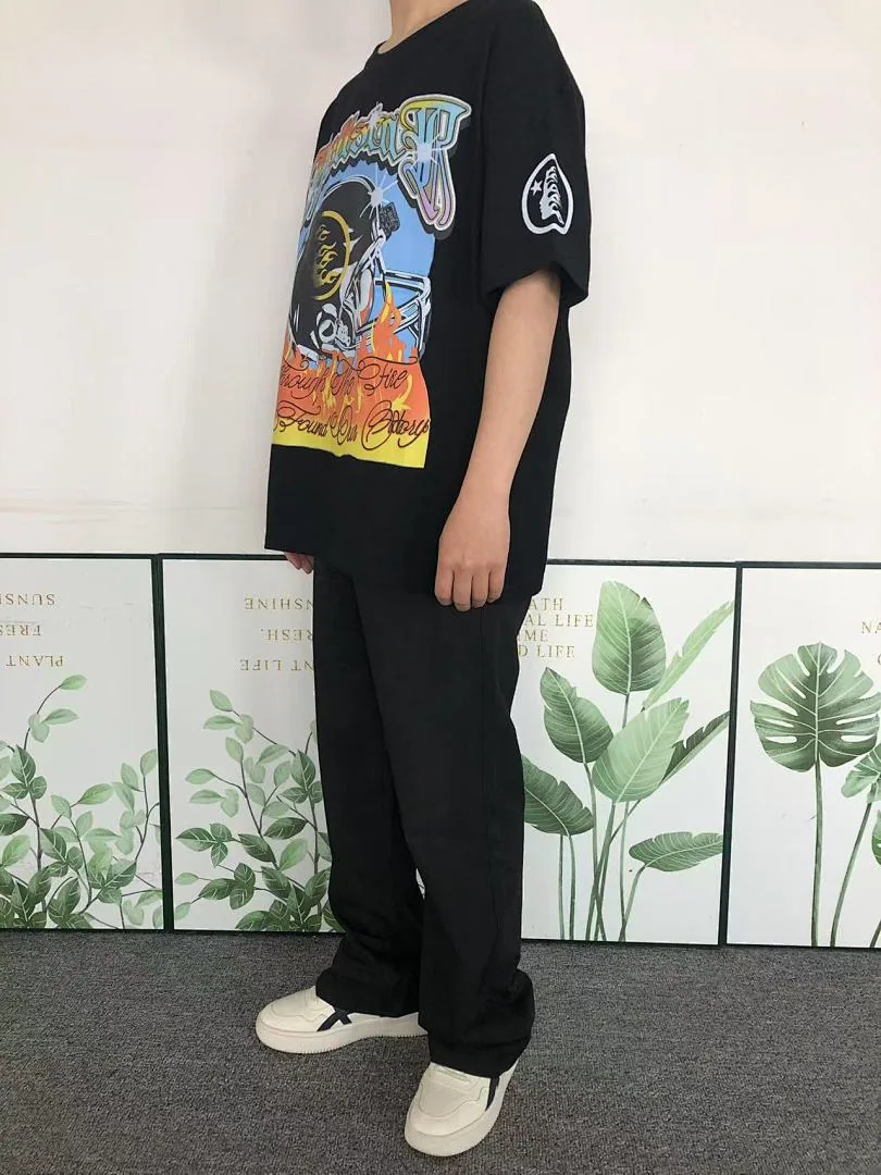 HELLSTAR White Colorful Skull T-Shirt - full look