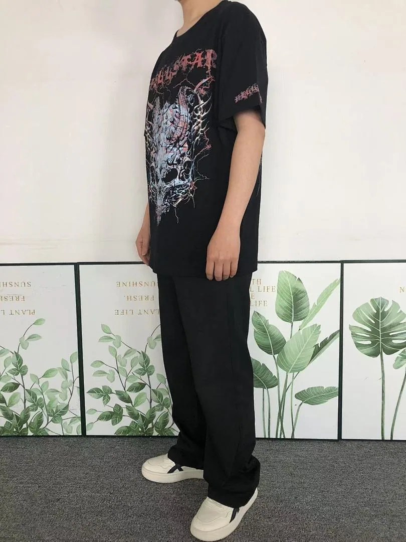 HELLSTAR White Scribble T-Shirt - full look
