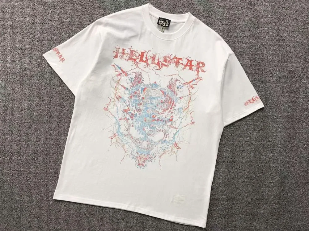 HELLSTAR White Scribble T-Shirt - styled shot