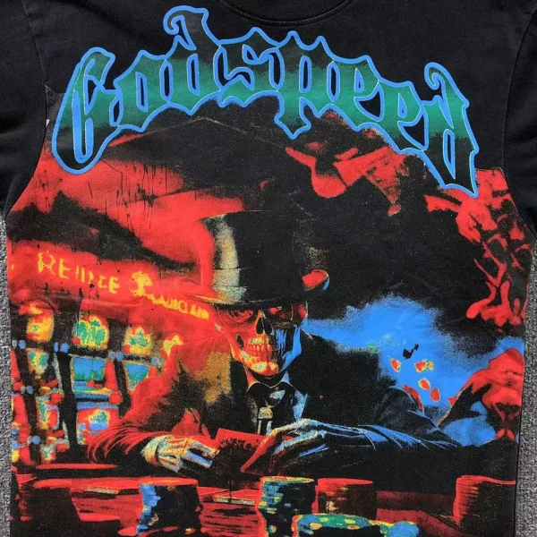 GODSPEED Black Street Fire Scene T-Shirt - styled shot