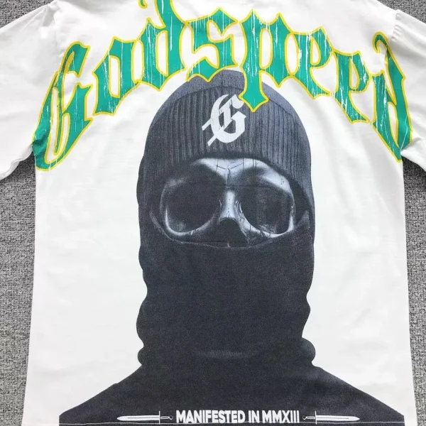 GODSPEED Cream GS Balaclava Logo T-Shirt - second colorway