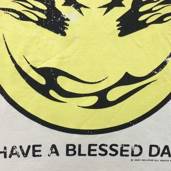 HELLSTAR Cream Yellow Smiley Long Sleeve - second colorway