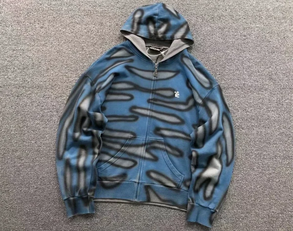 HELLSTAR Pink Flame Washed Hoodies Hoodie - fabric detail