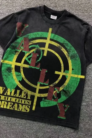 VALLEY Black Ambitious Dreams Crosshair Logo T-Shirt