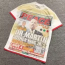 VALLEY White Martin Luther King Jr Peace T-Shirt