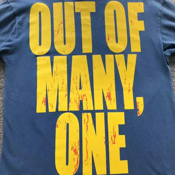 GODSPEED Blue Out of Many One Yellow Long Sleeve - front view