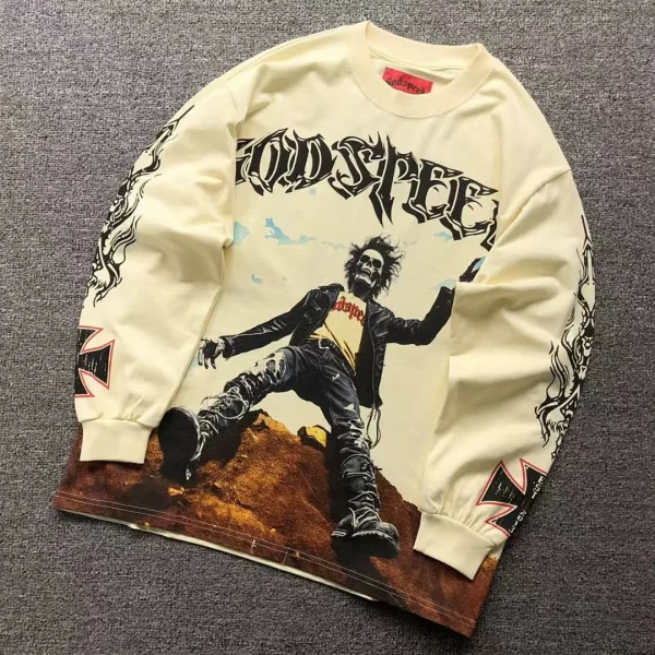 GODSPEED Cream Desert Robot Dancer Long Sleeve - front view