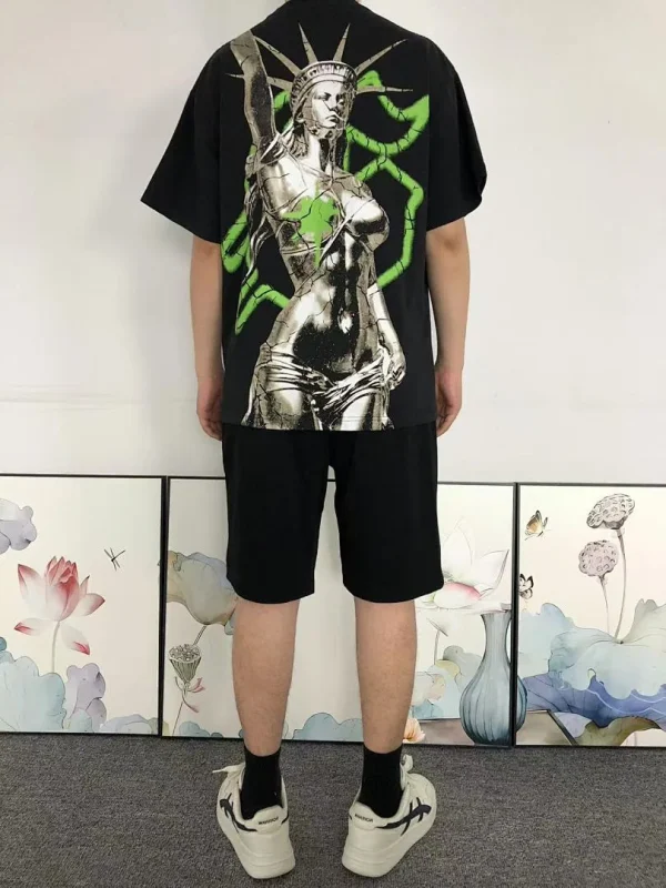 GODSPEED Cream Skeleton Knight Horse T-Shirt - full look