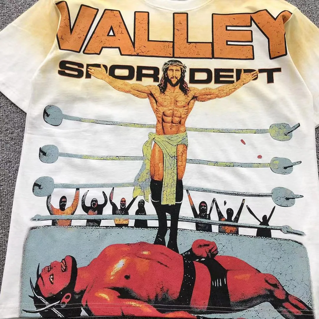 VALLEY White Sport Dept Wrestler Vs Devil Ring T-Shirt - photo 1
