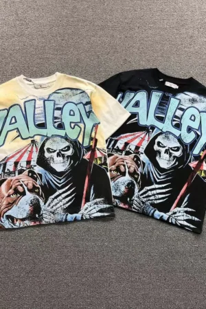 VALLEY White & Black Grim Reaper Valley T-Shirt