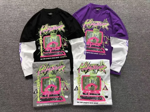 HELLSTAR Black Pink Graphic Long Sleeve - alternate angle