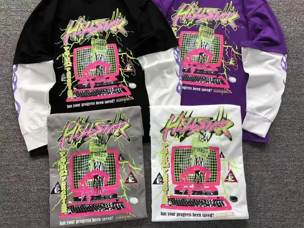 HELLSTAR Black Pink Graphic Long Sleeve - size reference