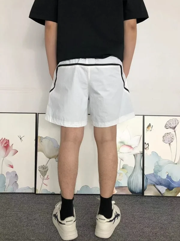 HELLSTAR White Black Logo Shorts - full look