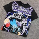 VALLEY Black Graffiti Lightning Football Player T-Shirt