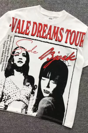 VALLEY White Cher & Madonna Portrait T-Shirt