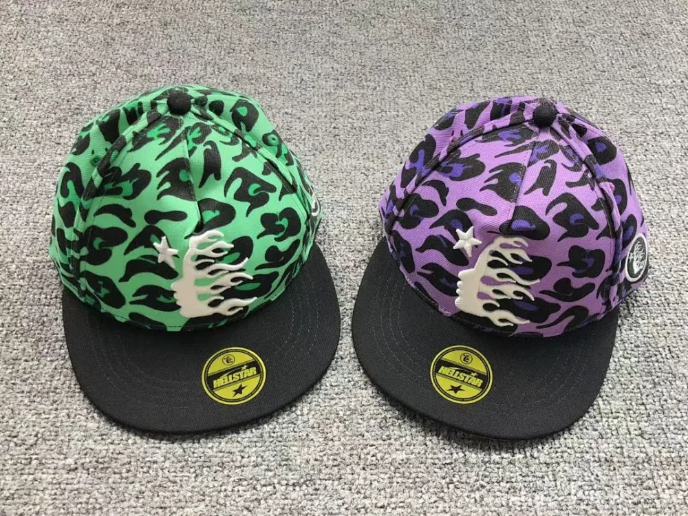 HELLSTAR Green Leopard Caps Hat - back view