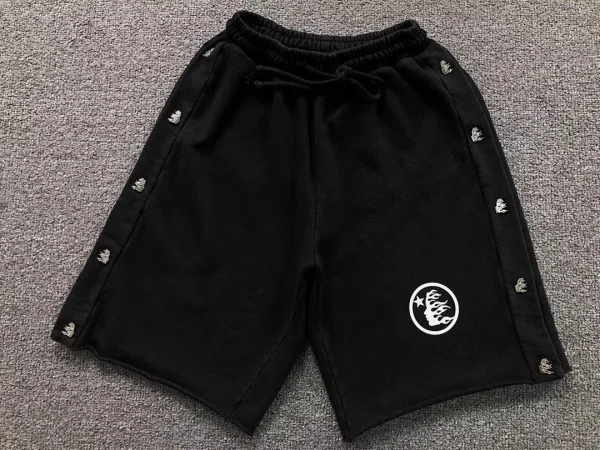 HELLSTAR Black Snap-button Shorts - alternate angle