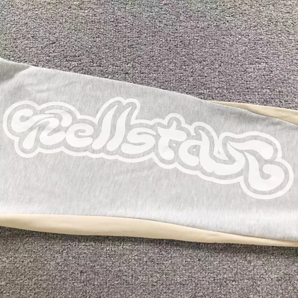 HELLSTAR Cream White Logo Sweatpants - second colorway