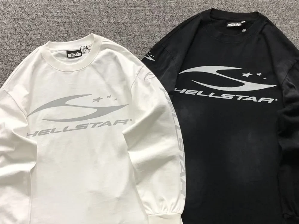 HELLSTAR White Tonal Logo Long Sleeve - alternate angle