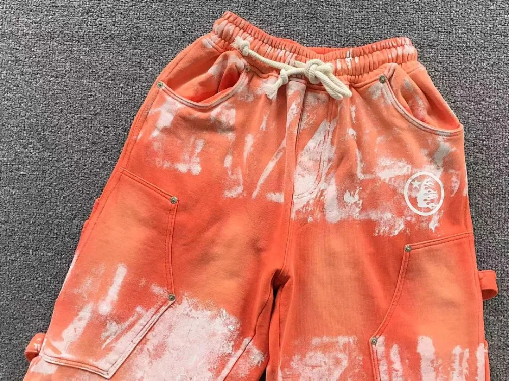 HELLSTAR Yellow Washed Cargo Shorts - styled shot