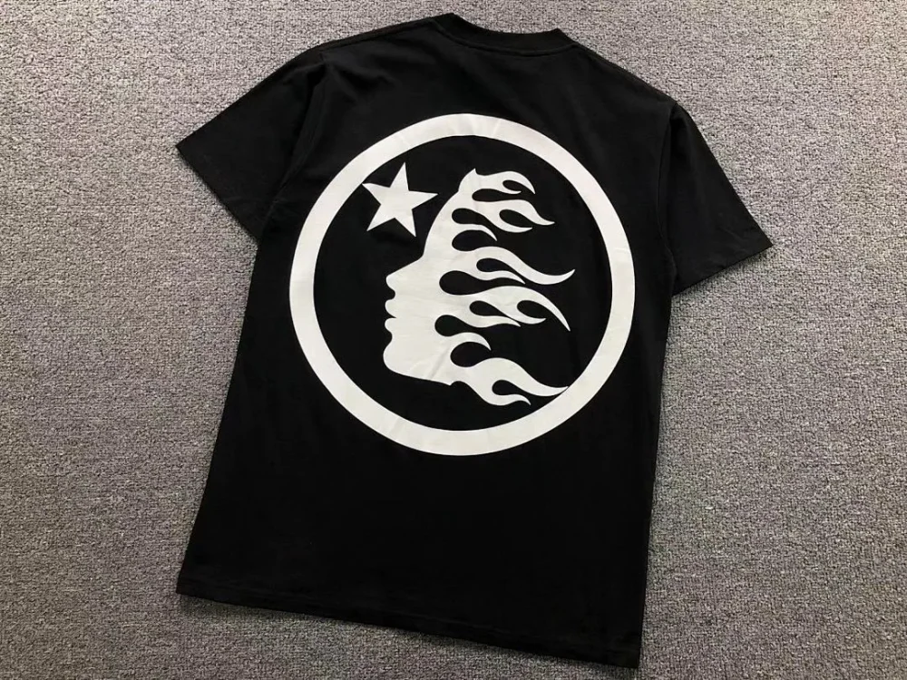 HELLSTAR Black White Big Circle Logo T-Shirt - alternate angle