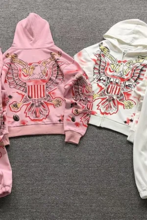 VALLEY Pink & White Angel Wing Tracksuit