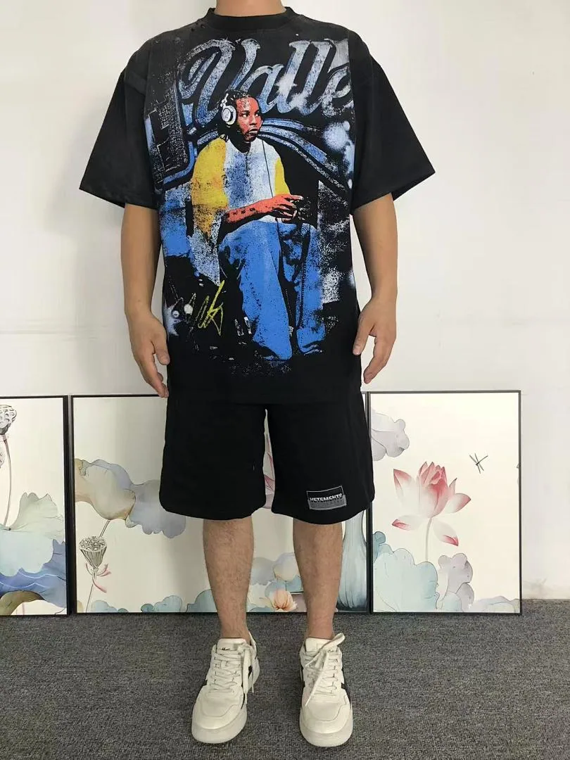 VALLEY Black Rapper Photo Script T-Shirt - photo 3